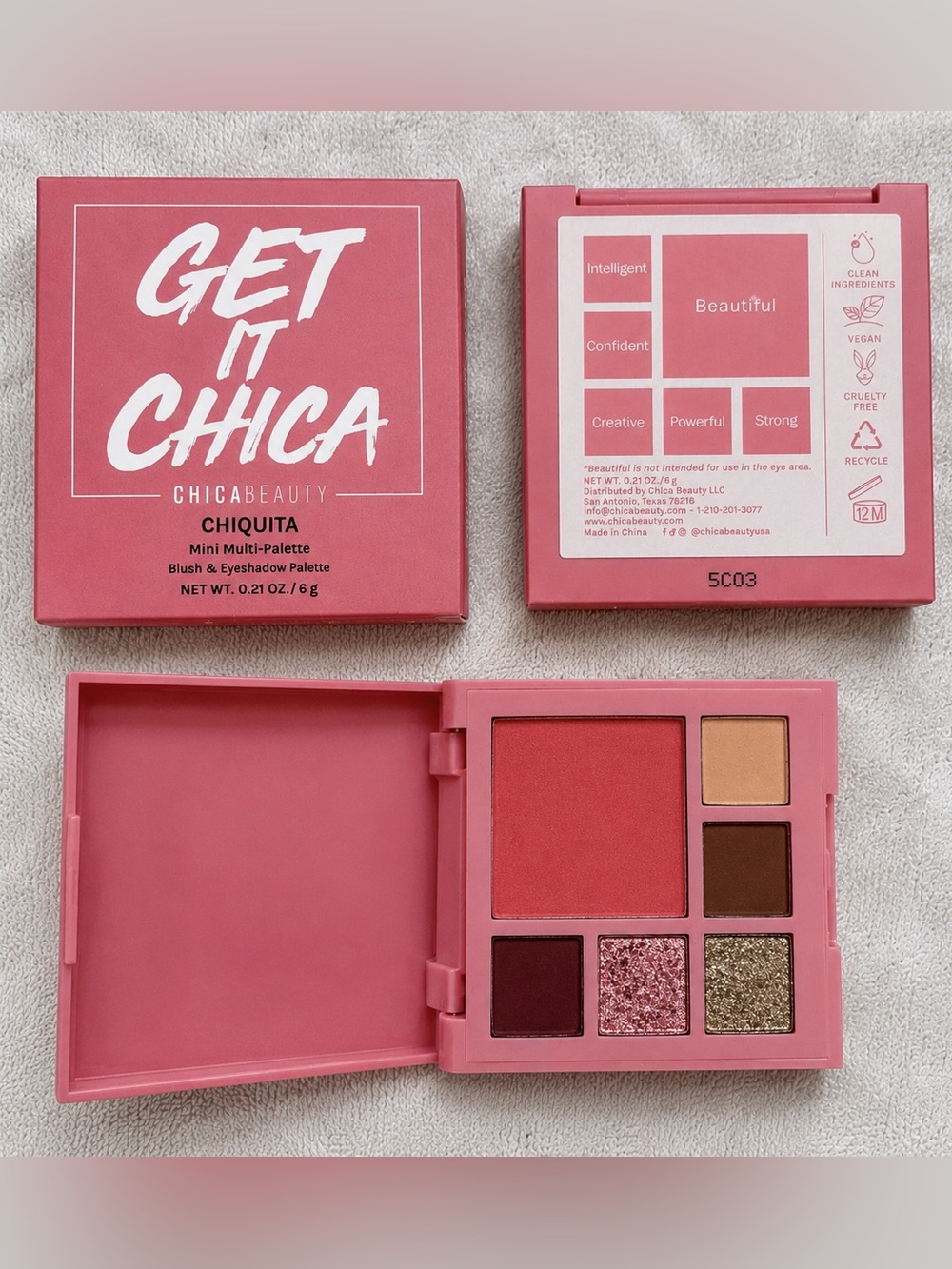 Chica Beauty Get It Chica Chiquita Mini Blush & Eyeshadow Palette